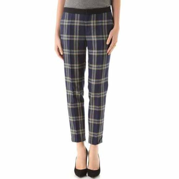 Juicy Couture Eton wool-blend plaid pants - Picture 1 of 11